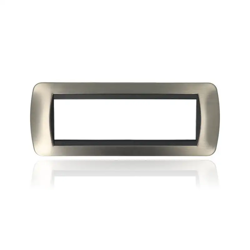 BTICINO L4807ACS - Living Int - Placca 7P Acciaio Spazzolato