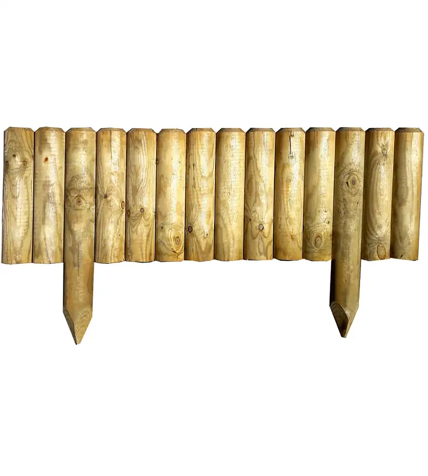 Bordura per aiuole in legno "Lasa" in pino naturale per recinzioni giardino e terrazzo 100 cm