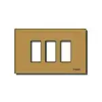Placca 3M in Alluminio con Fissaggio a Scatto Bronzo - Vimar Serie 8000