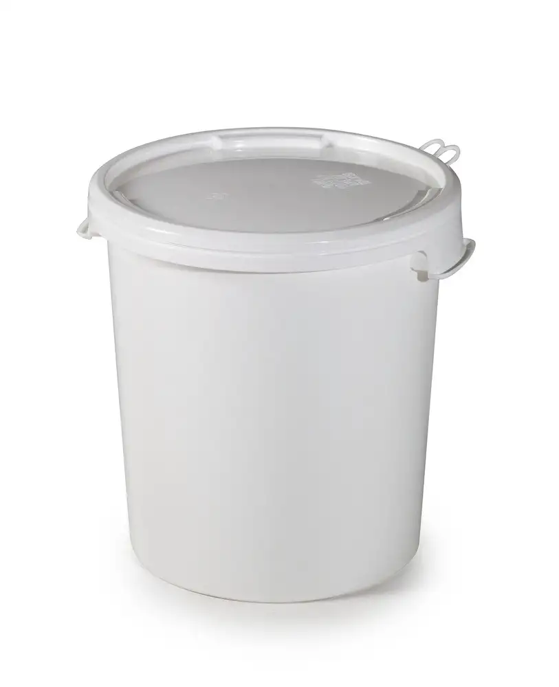 Fusto ad apertura totale UN in PP, 30 l, bianco, con 2 maniglie