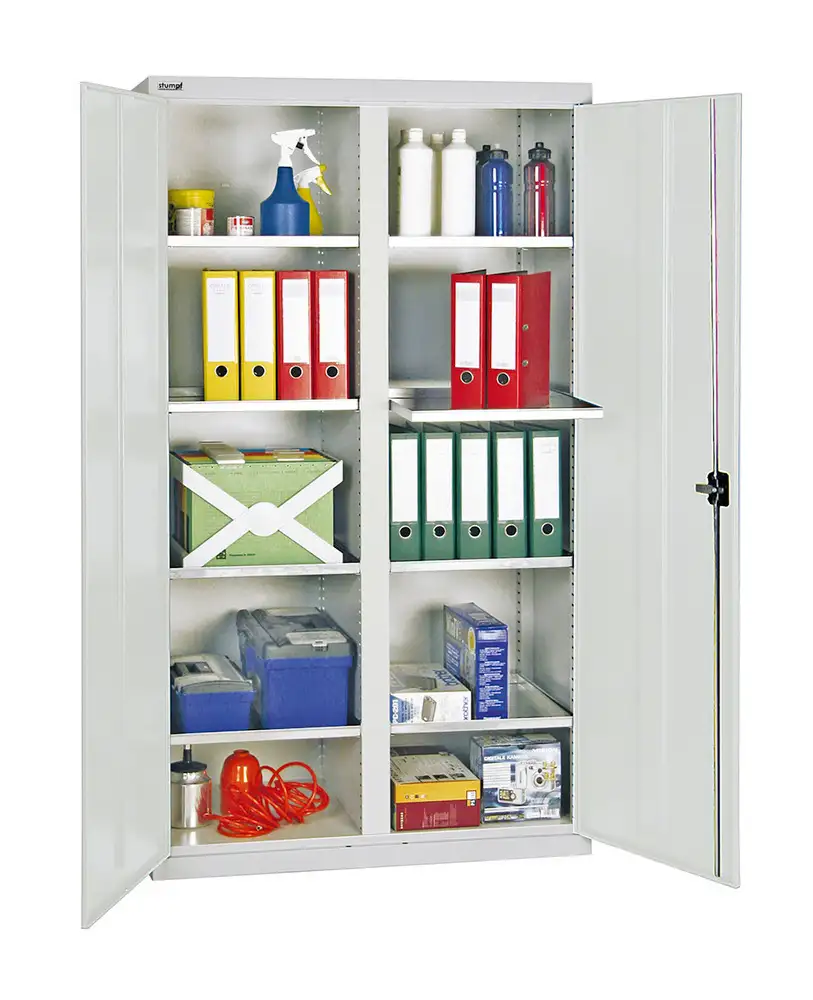 Armadio Professional 3000 per utensili e materiale, con 8 ripiani a vasca, grigio, L 1000 mm