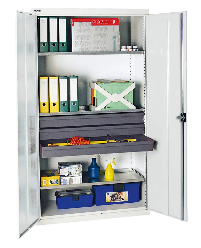 Armadio Professional 3000 per utensili e materiale, 3 cass., 3 rip. a vasca, grigio, L 1000 mm