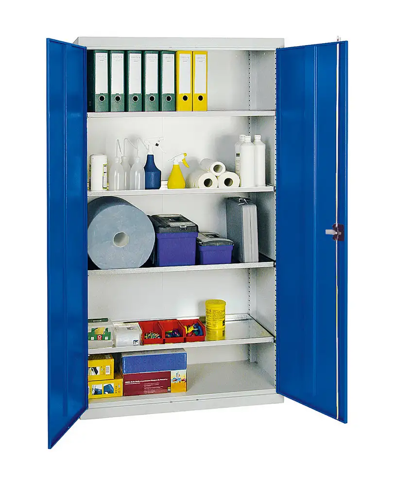 Armadio Professional 2000 per utensili e materiale, con 4 ripiani, grigio/blu, L 1000 mm