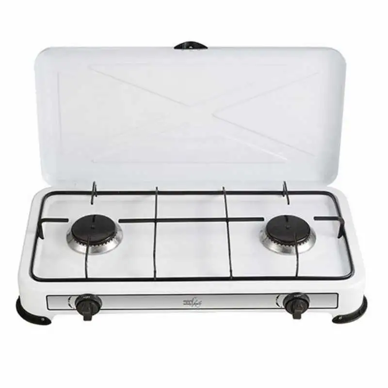 118360111 FORNELLO A GAS DA CAMPEGGIO 2 FUOCHI MINERVA 2 BIANCO MELCHIONI