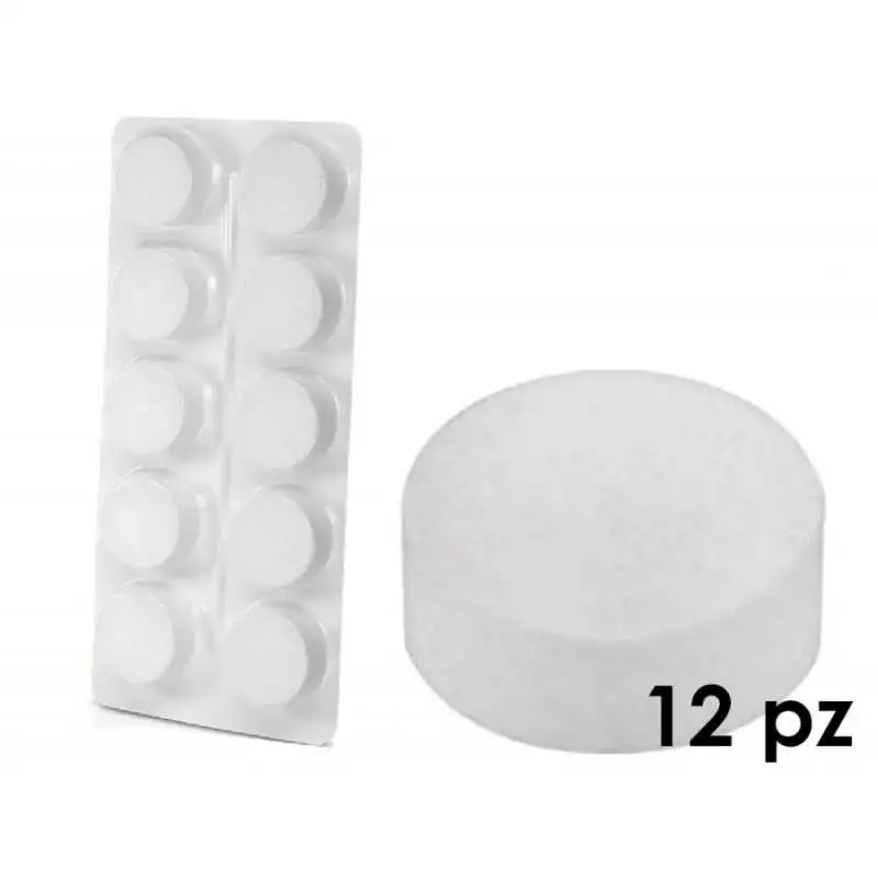12 PASTIGLIE DETERGENTI MACCHINA CAFFE ELETTRICA DECALCIFICANTI BRACCETTO