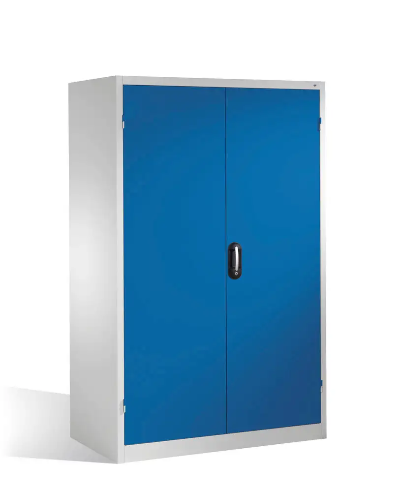 Arm. Cabo per utensili e carichi pesanti, porte a batt., 4 rip., L1200, P800, H1950 mm, grigio/blu