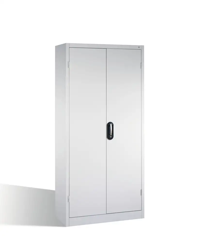 Arm. Cabo per utens. e caric. pesanti, porte a batt., 4 ripiani, L 930, P 400, H 1950 mm, grigio