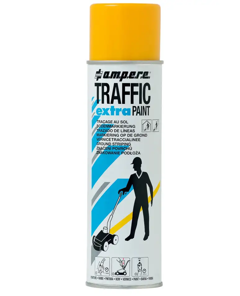 Vern. TRAFFIC per tracc. pavimenti Extra, giallo, 1 scatola con 12 latte da 500ml = 1 confezione