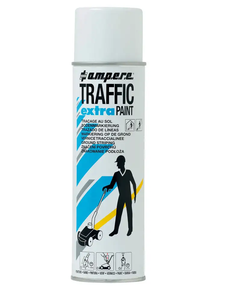 Vernice TRAFFIC per tracc. pavimenti, extra-bianco, 1 scatola con 12 latte da 500ml = 1 confezione