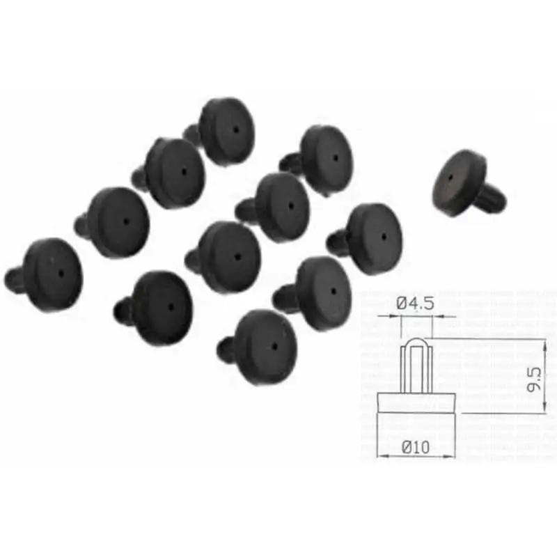 12PZ PIEDINI IN GOMMA POGGIA GRIGLIA PIANO COTTURA ELECTROLUX WHIRLPOOL ORIGINAL