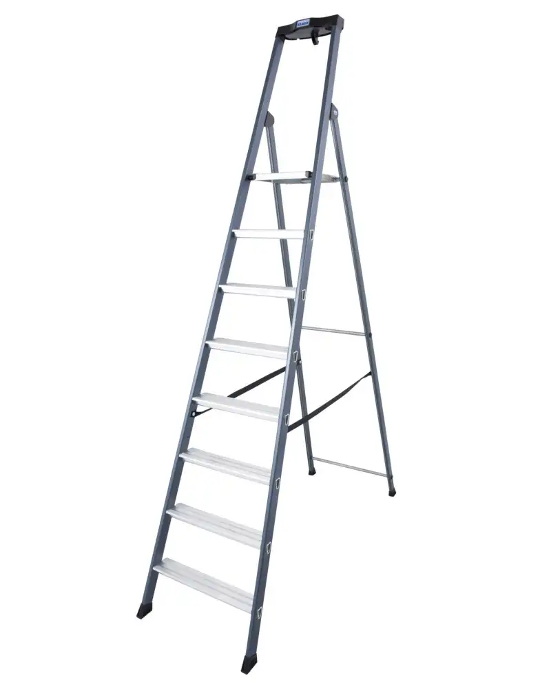 Scala a libro a gradini Sepro S, anodizzata, piattaforma estremamente antiscivolo, 8 gradini