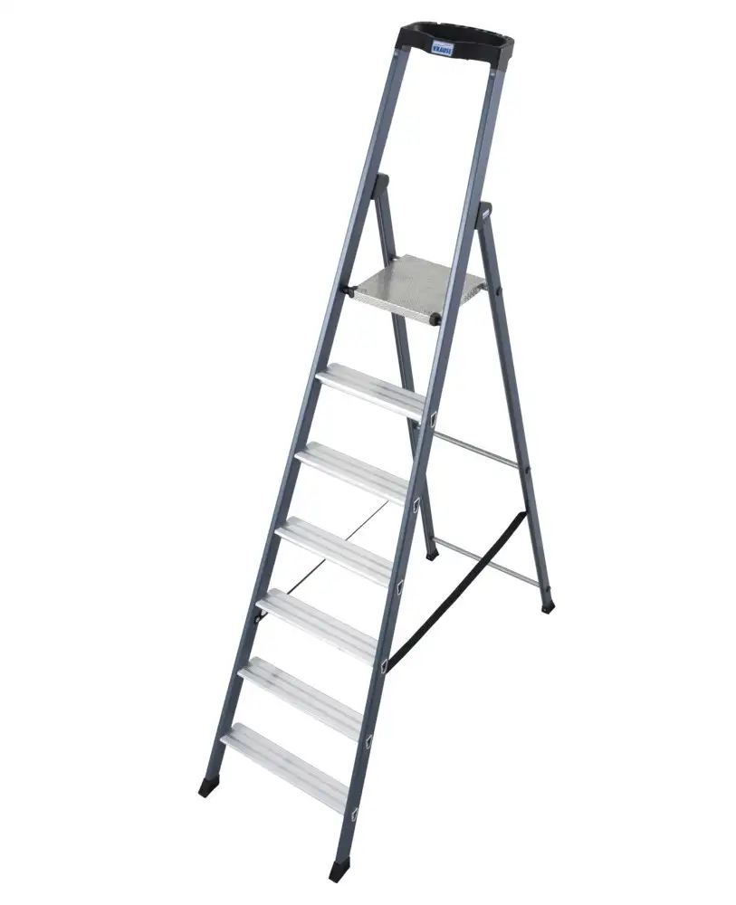 Scala a libro a gradini Sepro S, anodizzata, piattaforma estremamente antiscivolo, 7 gradini