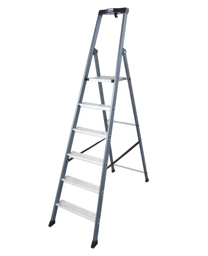 Scala a libro a gradini Sepro S, anodizzata, piattaforma estremamente antiscivolo, 6 gradini