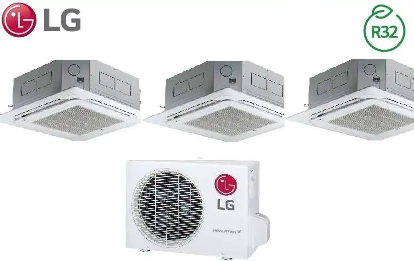Condizionatore Climatizzatore LG Inverter Trial Split a Cassetta R-32 12000+12000+12000 Con MU4R25.U22