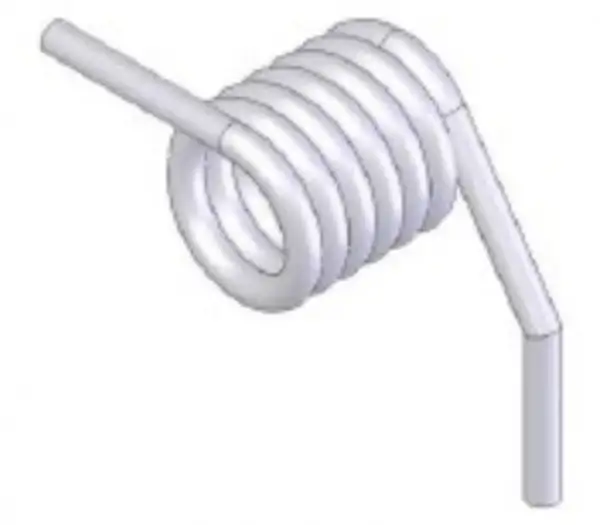 Molla torsione sinistra Ø 12 x 85 mm di larghezza BD 63 Dhollandia