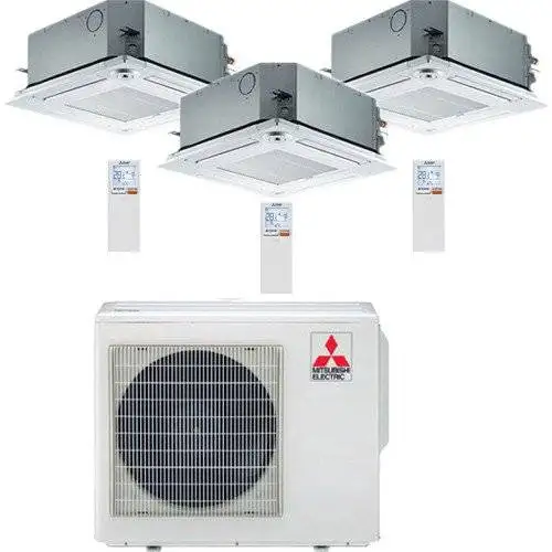 Condizionatore Climatizzatore Mitsubishi Electric Trial Split Cassetta R-32 9000+9000+12000 BTU Con MXZ-3F54VF4 Wi-Fi Optional