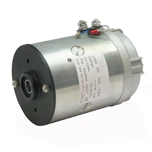 Motore 2,2 KW, 24 Volts, aperto, femmina, senso di rotazione orario senza relè