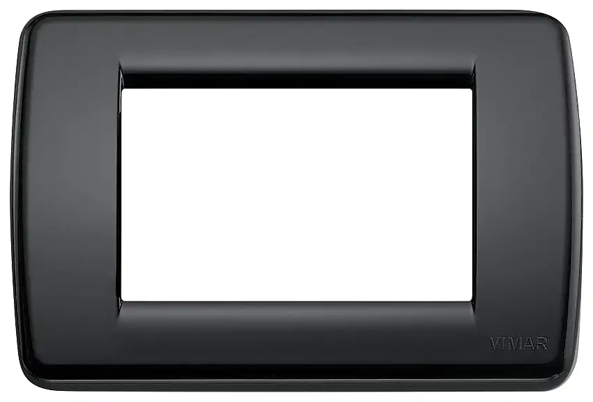 Placca Rondò 3M Nero - Vimar Idea