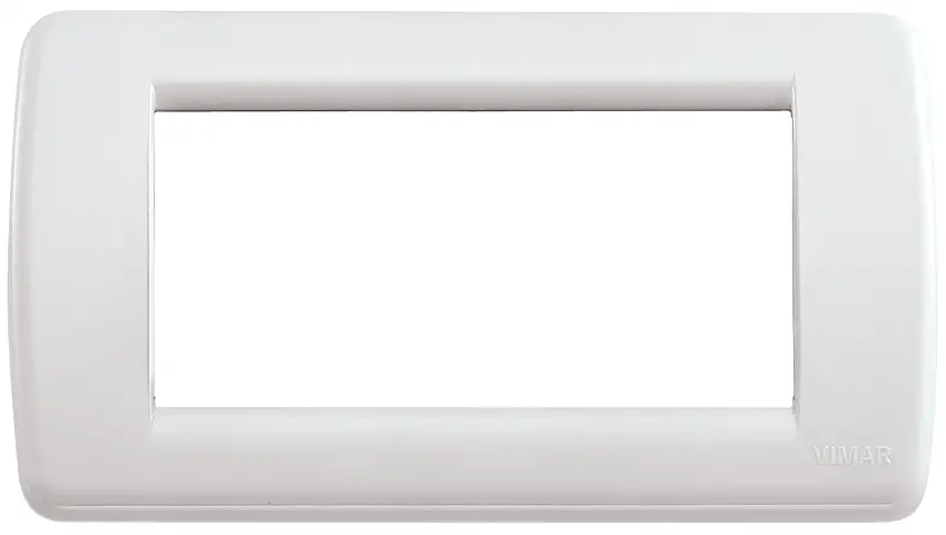 Placca Rondò 4M Bianco Idea Vimar - Accessorio per Serie Civile