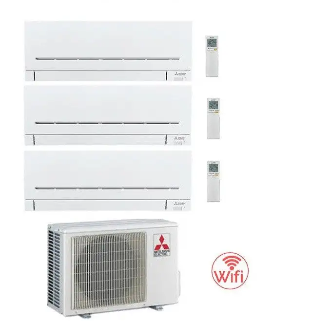 Condizionatore Climatizzatore Mitsubishi Electric MSZ-APVGK Trial Split Inverter R32 Wi-Fi 9000+9000+15000 Con MXZ-3F68VF