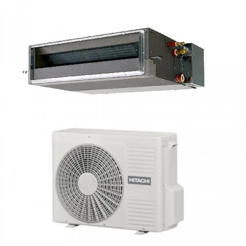 Condizionatore Climatizzatore Hitachi Monosplit Inverter Canalizzato Bassa Prevalenza R32 RAD-35RPE 12000 BTU Wi-Fi Optional