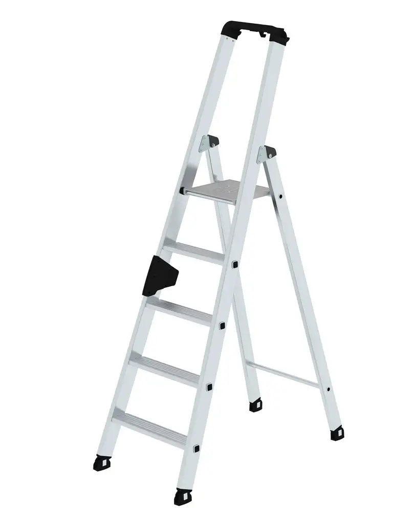 Scala a libro a gradini, in all., access. su 1 lato, con zona d’impugn. Ergo-pad®, 1 x 5 gradini