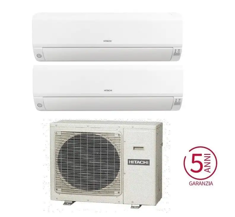 Condizionatore Climatizzatore Hitachi Dual Split Performance R32 9000+12000 BTU Con RAM-53NP2E Wi-Fi Optional **PROMO**