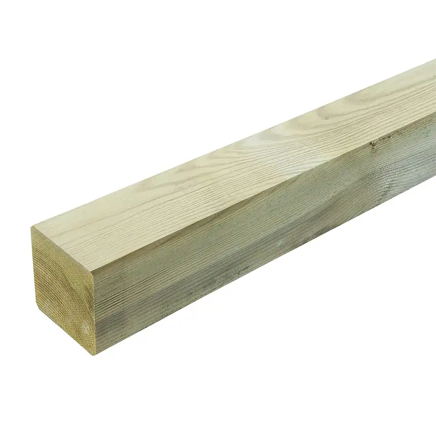 Palo quadrato per pannello grigliato "Lasa" di pino naturale per recinzioni giardino e terrazzo
