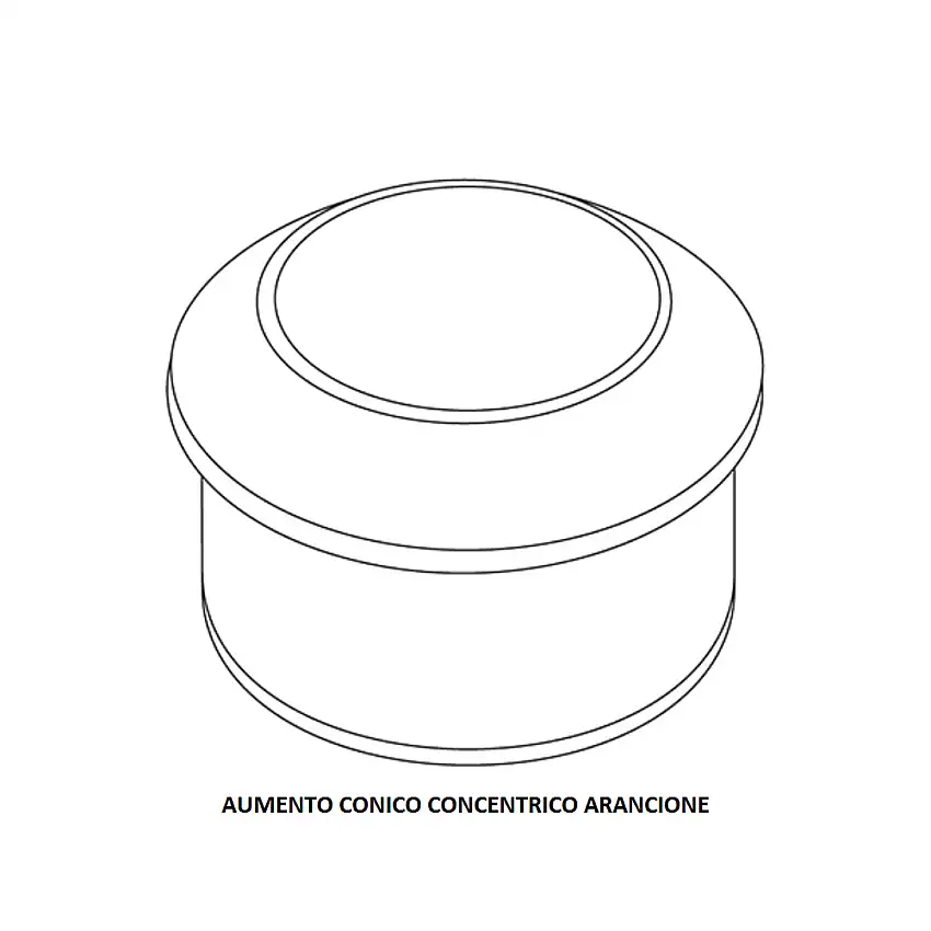 AUMENTO CONICO CONCENTRICO ARANCIONE