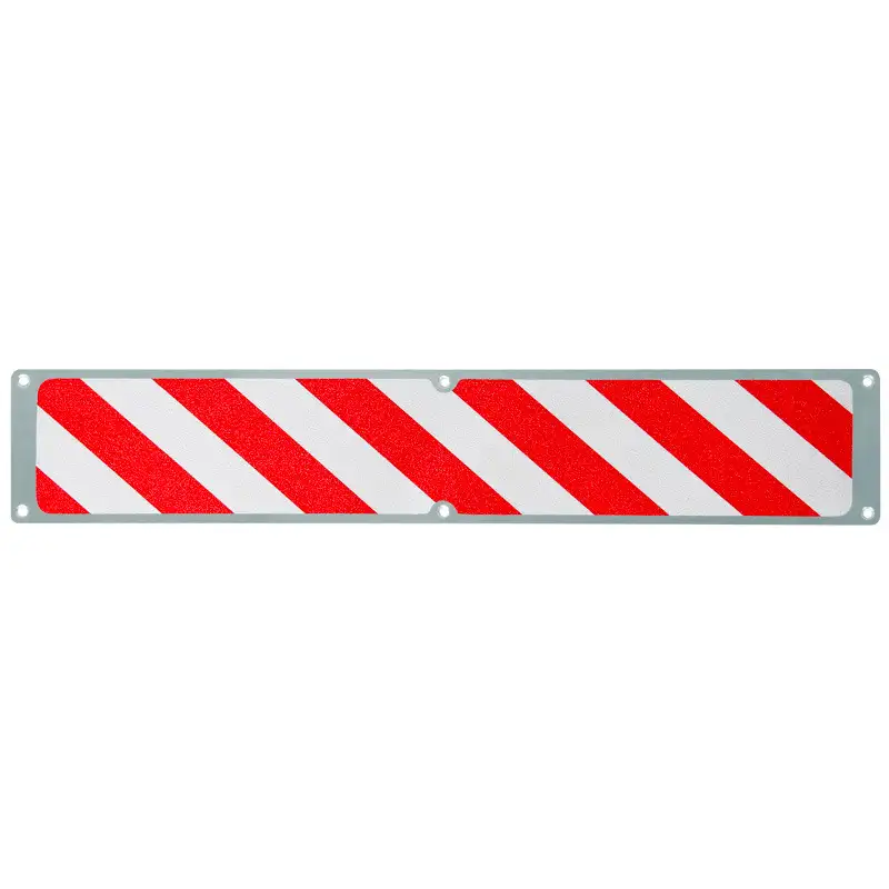 Piastra antiscivolo, alluminio m2, rossa/bianca, 635 x 114 mm