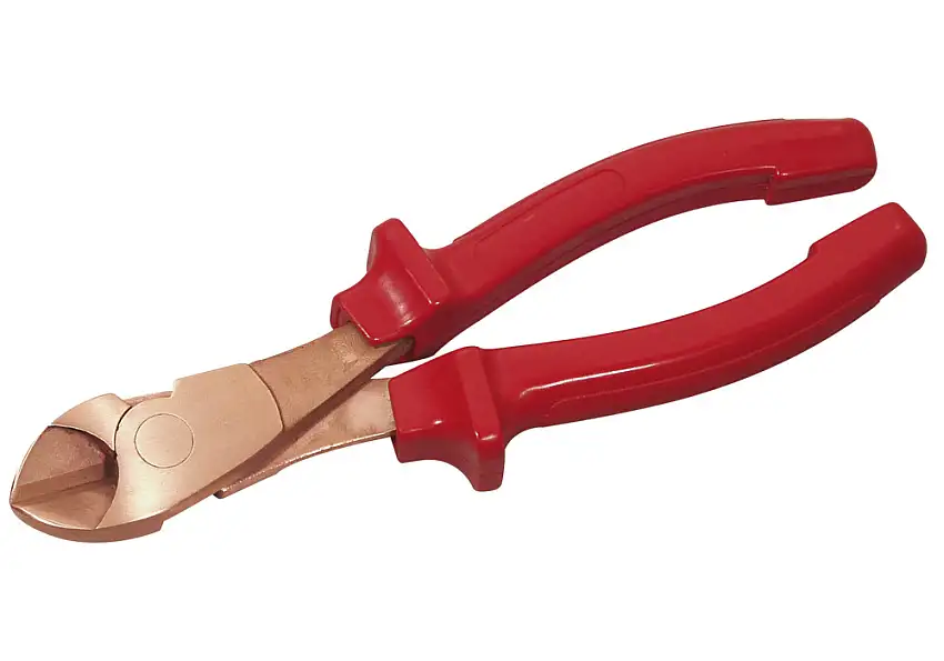 Tronchese con tagliente laterale, rinforzato, 190 mm, rame-berillio, antiscintilla, per zone Ex