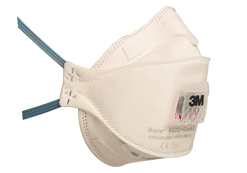 Maschera prot. 3M Aura, 9322 Gen 3, FFP2 NR D, pieghevole, con valv. di espirazione, conf. = 10 pz.