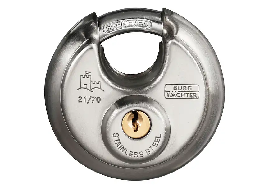 Lucchetto con staffa rotonda BURG-WÄCHTER Circle 2100, acciaio inossidabile, confezione = 5 pezzi