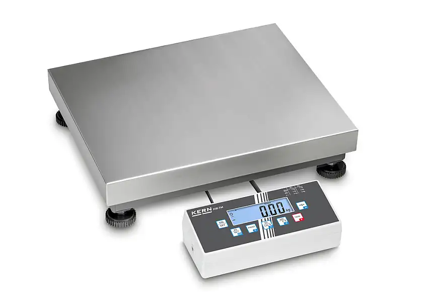 Bil. KERN IOC con piattaf., a doppio range, IP 65, funz. taratura, max. 6 kg, piatto pes. 300x300mm