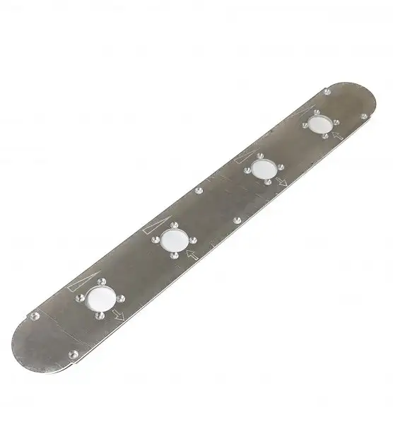 Piastra alluminio per comando piede da 70 mm arrotondata Dhollandia