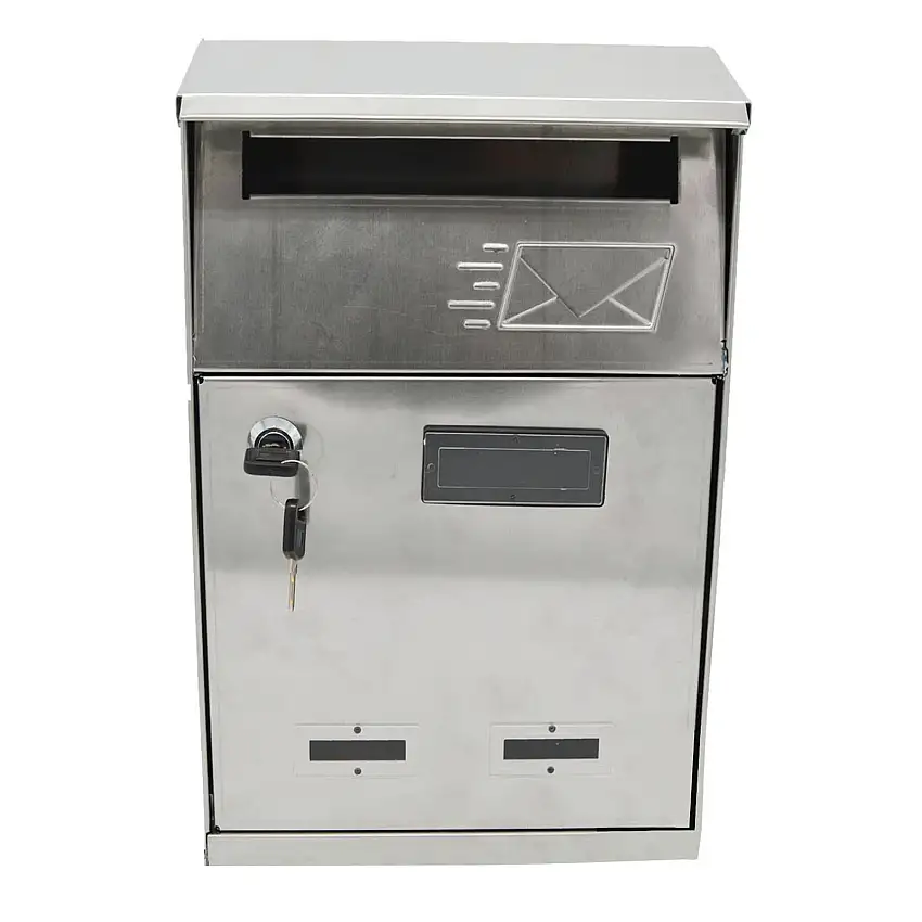 Cassetta postale in Acciaio Inox h 32 cm montaggio a parete "Made in Italy"