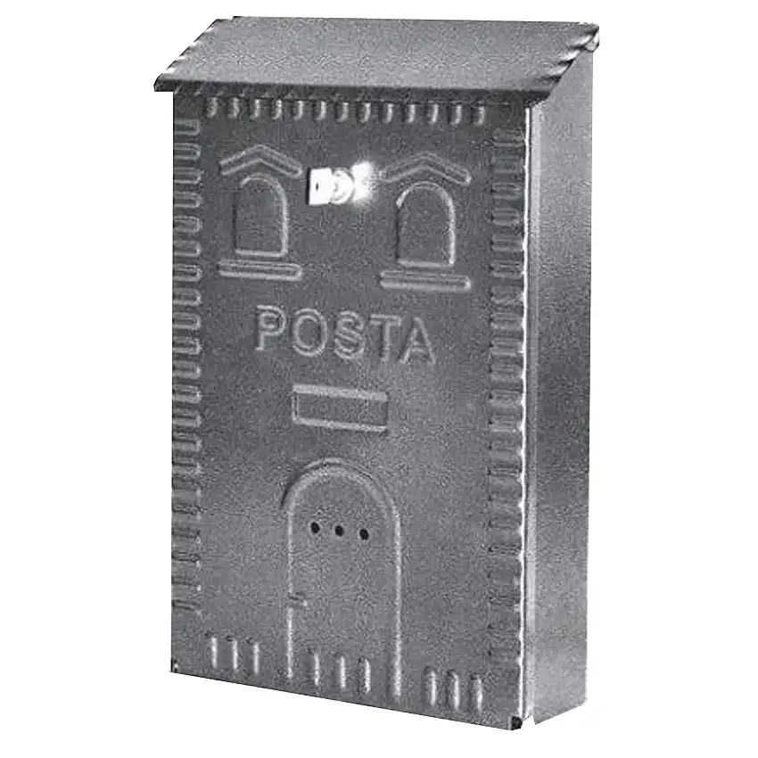 Cassetta postale Grigio verniciata a polvere h 38 cm montaggio a parete