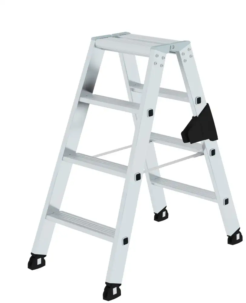 Scala a libro a gradini, in all., access. sui 2 lati, con zona d’impugn. Ergo-pad®, 2 x 4 gradini