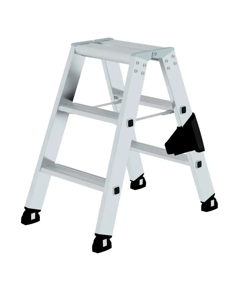 Scala a libro a gradini, in all., access. sui 2 lati, con zona d’impugn. Ergo-pad®, 2 x 3 gradini