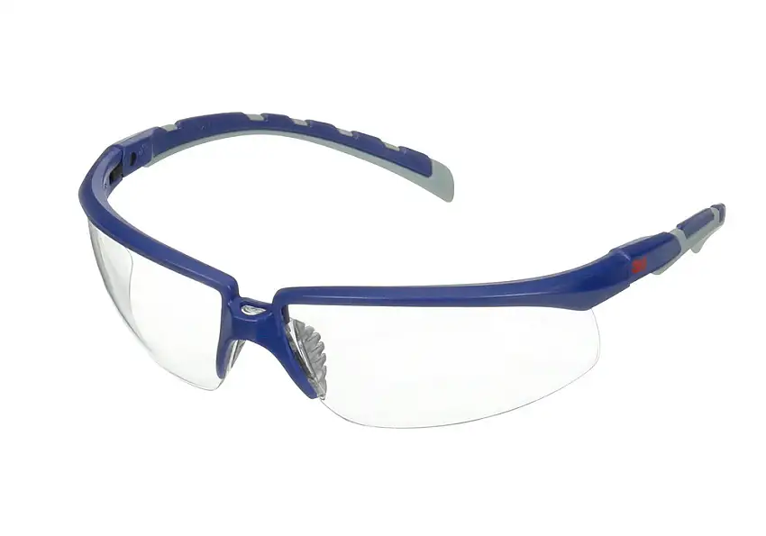 Occhiali prot. 3M Solus 2000, trasp.,lente in policarbonato, anti-appann., anti-graffio, S2001AF-BLU