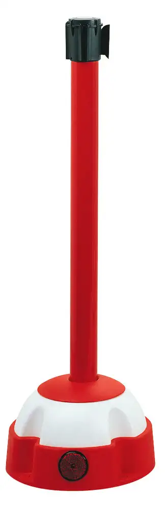 Sistema indiriz. pers. K400 con nastro rosso/bianco, allum., per collocaz. interno e esterno, rosso