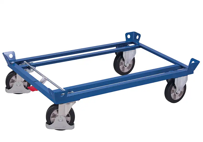 Telaio mobile in acciaio con ruote in gomma piena, EasySTOP, 1210 x 810 x 270 mm