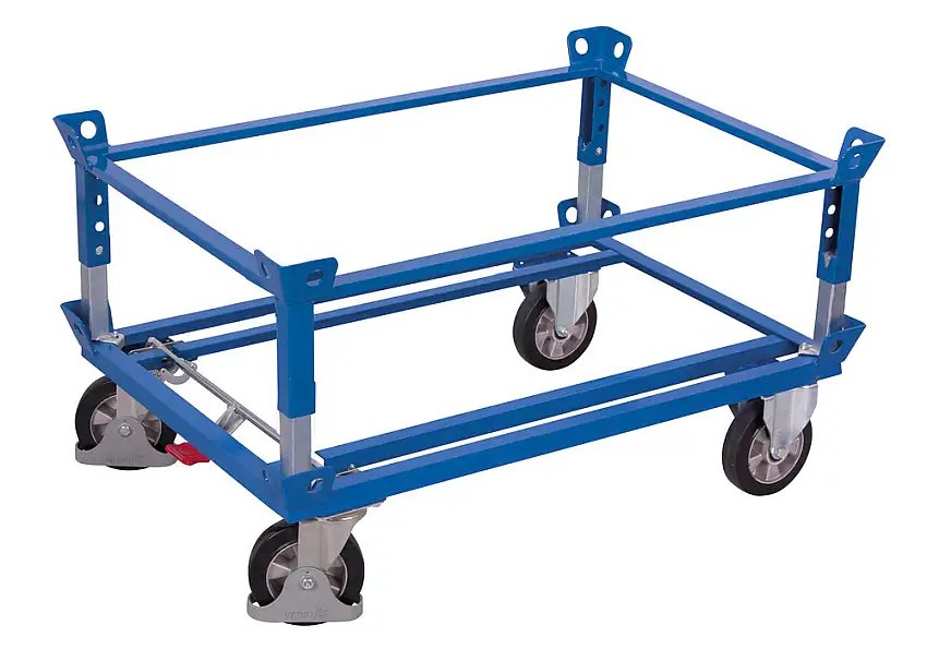 Telaio mobile in acciaio, con ruote in TPE, EasySTOP, 1210 x 810 x 650 mm