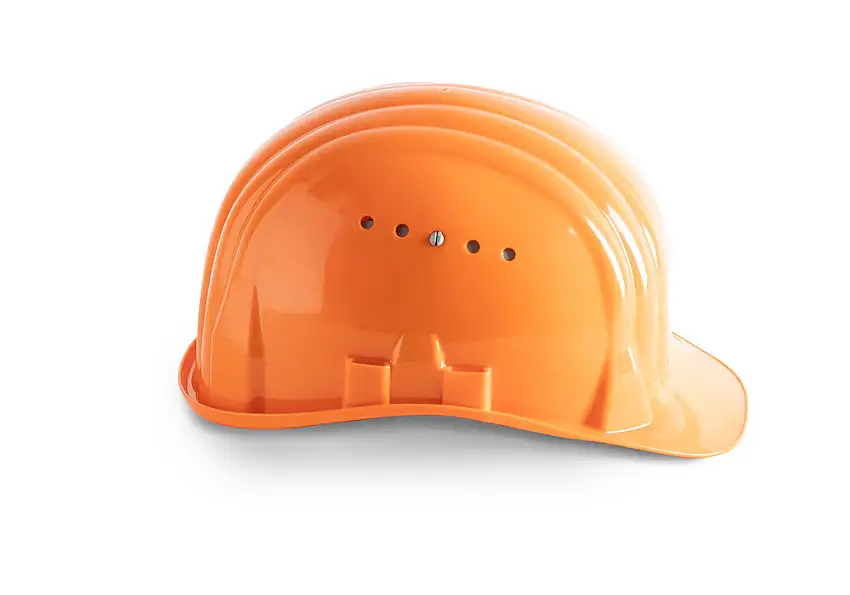 Elmetto di protezione Schuberth con cinghia a 6 punti, conforme a DIN-EN 397, arancione