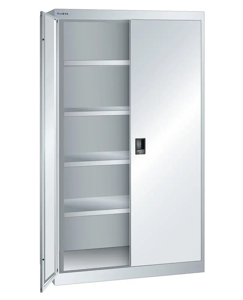 Armadio Lista per carichi pesanti, L 1100 mm, 4 ripiani, grigio chiaro, KEY Lock