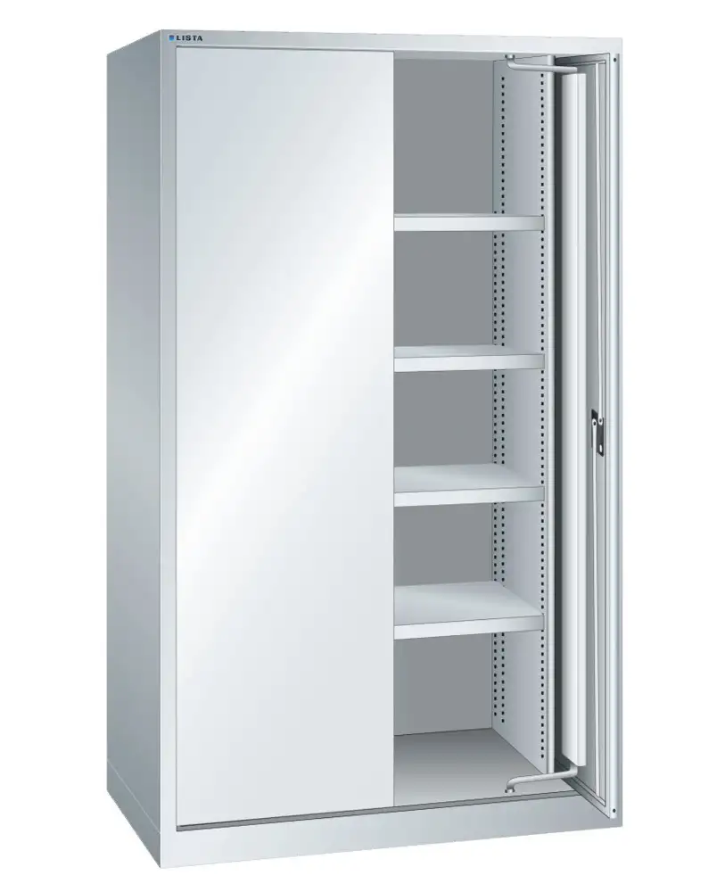 Armadio Lista per carichi pesanti, L 1146 mm, 4 ripiani, grigio chiaro, KEY Lock