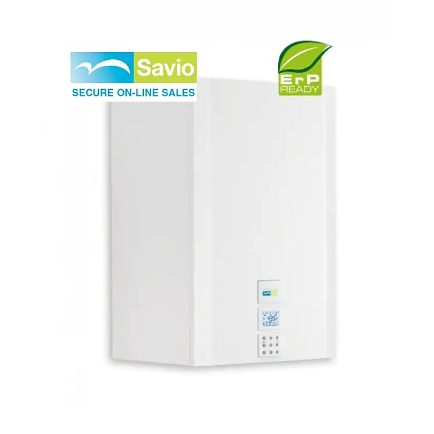 Caldaia a Condensazione Savio Evodens Max HE 35S Con Bollitore 45 LT Metano Completa di Kit Scarico Fumi