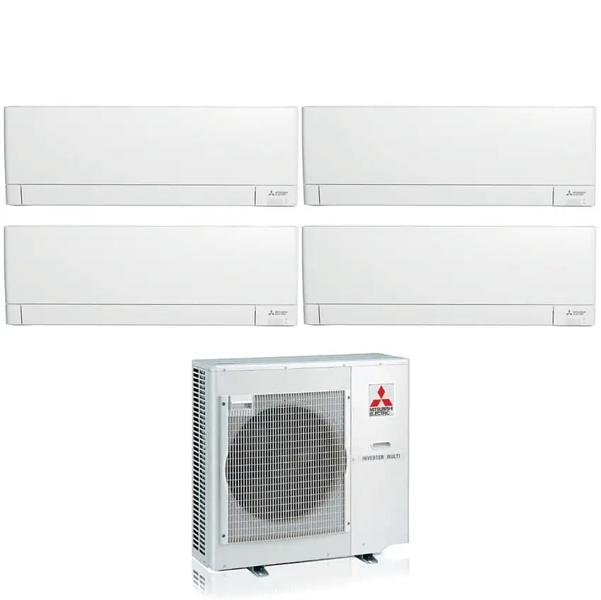 Condizionatore Climatizzatore Mitsubishi Electric Quadri R-32 MSZ-AY 9000+9000+9000+12000 Btu Con MXZ-4F80VF4 Wi-Fi Integrato