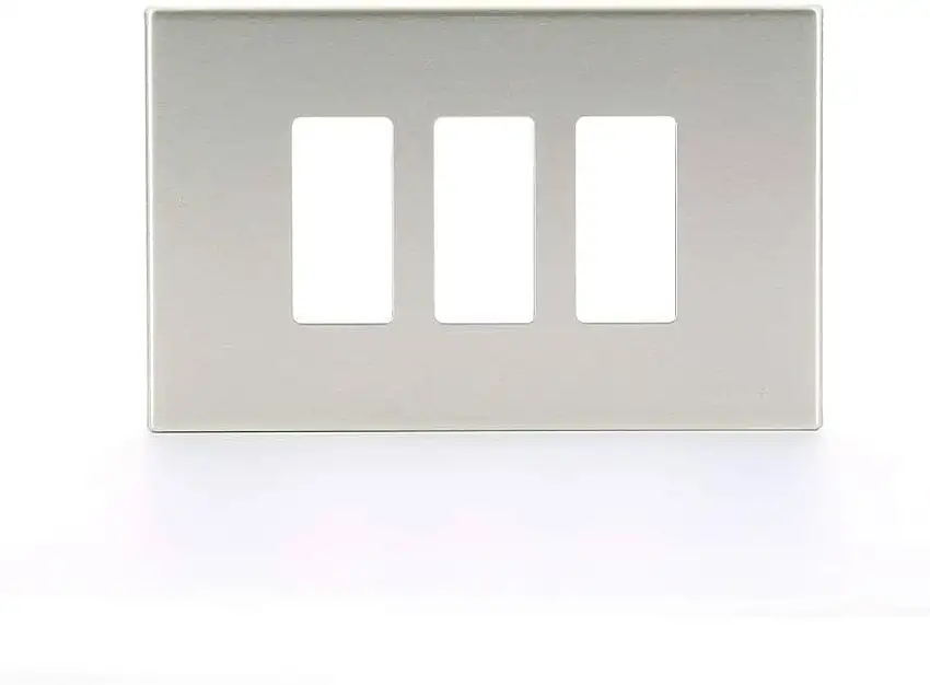 Placca 3M in Alluminio con Fissaggio a Scatto Oro - Vimar Serie 8000