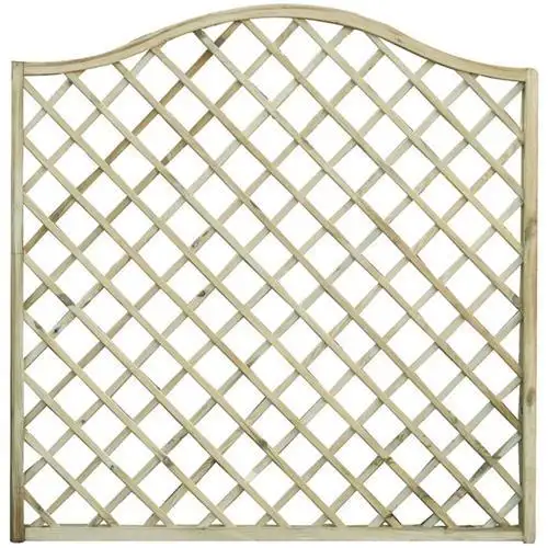 Pannello grigliato "Lasa" Onda in legno di pino naturale per recinzioni giardino e terrazzo